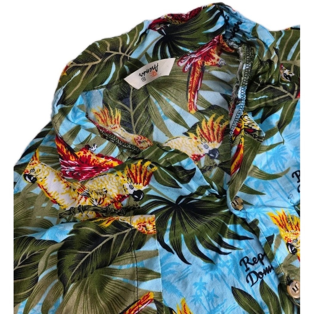 Aremar Dominican Republic Hawaiian Style loose shirt, Men's XL COLORFUL